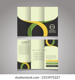 Plantilla de triplio de negocio con formas creativas