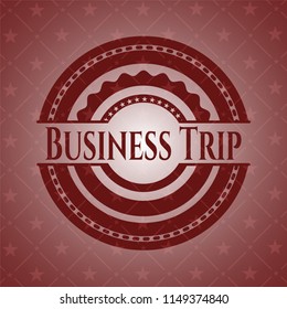 Business Trip badge with red background