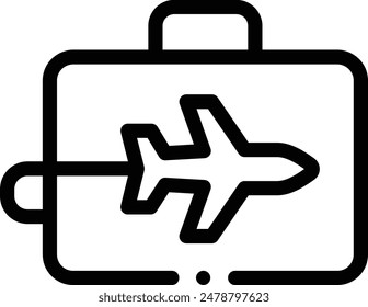 business trip icon. Thin Linear Style Design Isolated On White Background