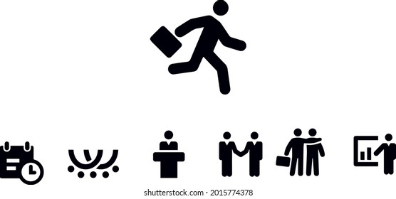 Business Trip Icons vector design 