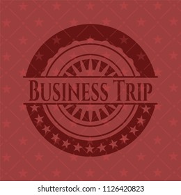 Business Trip red emblem. Vintage.