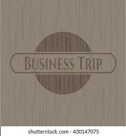 Business Trip retro style wood emblem