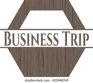 Business Trip retro wood emblem