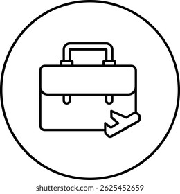 Business trip vector icon. Can be used for printing, mobile and web applications.