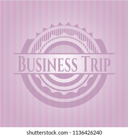 Business Trip vintage pink emblem
