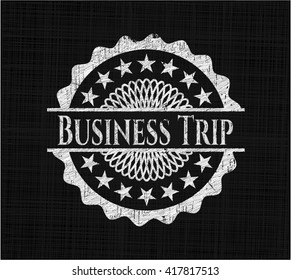 Business Trip written with chalkboard texture