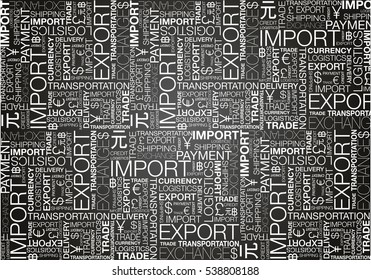 Business Typography Background, Logistic Economic Financial Theme, Vector illustration