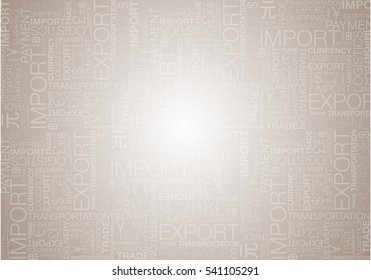 Business Typography Background, Logistic Economic Financial Theme, Vector illustration