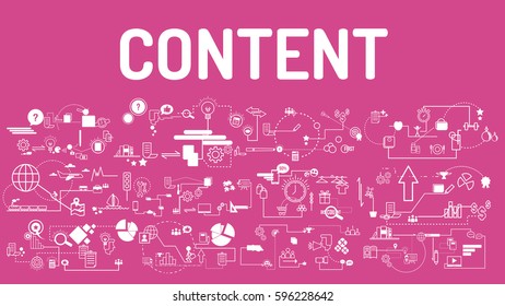 Business typography content with modern text, good Idea and Concept Vector illustration Infographic template with icon.