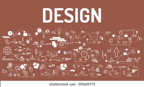 Business typography design with modern text, good Idea and Concept Vector illustration Infographic template with icon.
