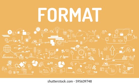 Business typography format with modern text, good Idea and Concept Vector illustration Infographic template with icon.