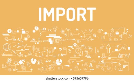 Business typography import with modern text, good Idea and Concept Vector illustration Infographic template with icon.