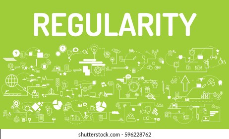 Business typography regularity with modern text, good Idea and Concept Vector illustration Infographic template with icon.