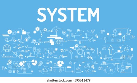 Business typography system with modern text, good Idea and Concept Vector illustration Infographic template with icon.