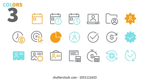 Business UI Pixel Perfect Well-crafted Vector Thin Line Icons 48x48 Ready for 24x24 Grid for Web Graphics and Apps. Simple Minimal Pictogram Part 3-6