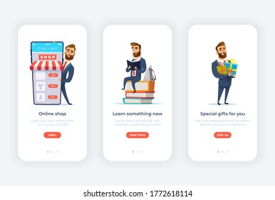 Business UI template for website or mobile application.