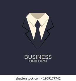 diseño de logotipo de tuxedo uniforme de negocios