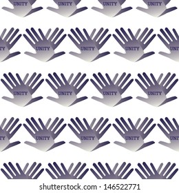 business unity .hands. paper pattern seamless