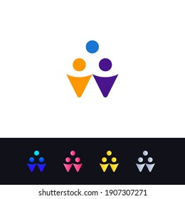AM Business Unity Logo Design - Unity Modern Flat Logo Design Vector