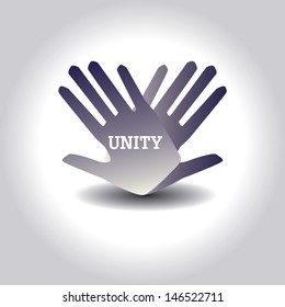 business unity. paper hands vector