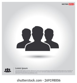 Business User Icon. Users Group Icon. Team Concept. Social Community Icon. Business Man friends. Icons for People, Social Media, Teamwork concept. Flat style design Pictogram icon. 
