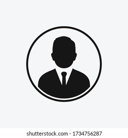 Icono de perfil de usuario comercial. Ilustración de símbolos EPS vectoriales editables.