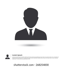 Business user in suite icon set