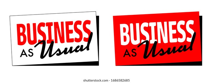 Business As Usual On Sticker