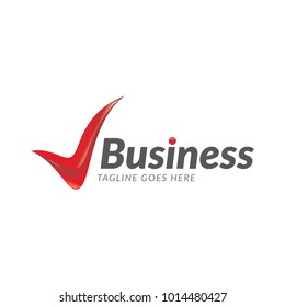 business  v check mark logo icon vector template