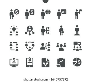 Business v4 UI Pixel Perfect Well-crafted Vector Solid Icons 48x48 Ready for 24x24 Grid for Web Graphics and Apps. Simple Minimal Pictogram