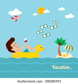 Business vacation on credit card.
