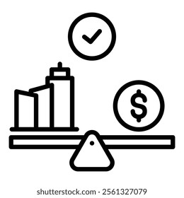 Business Valuation Icon Element For Design