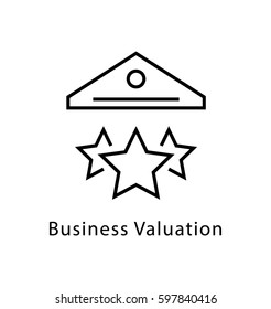 Business Valuation Vector Line Icon 