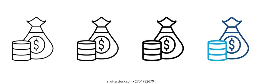 Icono de valor comercial Diferente estilo de contorno de Colección Conjunto de Ilustración vectorial
