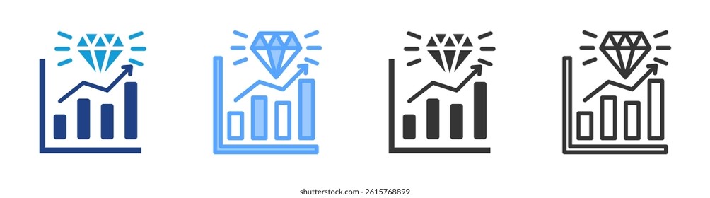 Business Value icon set multiple style collection