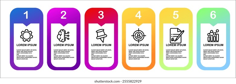 Business Values and Targets Infographic Design Template with Icons and Steps for Process diagram, Presentations, Workflow Layout, Banner, Flowchart, Infographic..