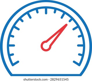 Business Variance Tracker Dial Gauge Vector Illustration with Needle Indicator for Financial Data Analysis and Performance Monitoring