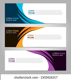 Business Vector abstract banner design template. Collection of web banner template. Abstract geometric web design banner template. can used for header, footer, layout, letterhed, landing page