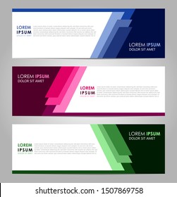 Business Vector abstract banner design template. Collection of web banner template. Abstract geometric web design banner template. can used for header, footer, layout, letterhed, landing page
