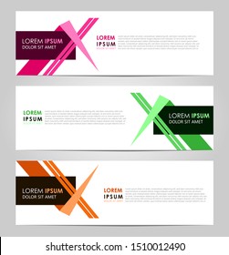 Business Vector abstract banner design template. Collection of web banner template. Abstract geometric web design banner template. can used for header, footer, layout, letterhed, landing page