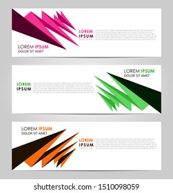 Business Vector abstract banner design template. Collection of web banner template. Abstract geometric web design banner template. can used for header, footer, layout, letterhed, landing page