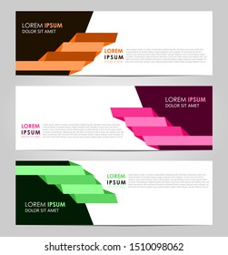 Business Vector abstract banner design template. Collection of web banner template. Abstract geometric web design banner template. can used for header, footer, layout, letterhed, landing page