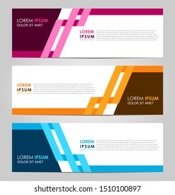 Business Vector abstract banner design template. Collection of web banner template. Abstract geometric web design banner template. can used for header, footer, layout, letterhed, landing page