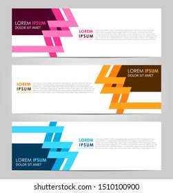 Business Vector abstract banner design template. Collection of web banner template. Abstract geometric web design banner template. can used for header, footer, layout, letterhed, landing page