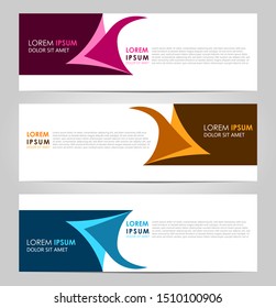 Business Vector abstract banner design template. Collection of web banner template. Abstract geometric web design banner template. can used for header, footer, layout, letterhed, landing page