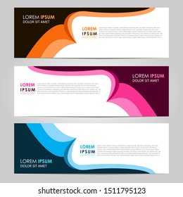 Business Vector abstract banner design template. Collection of web banner template. Abstract geometric web design banner template. can used for header, footer, layout, letterhed, landing page
