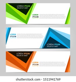 Business Vector abstract banner design template. Collection of web banner template. Abstract geometric web design banner template. can used for header, footer, layout, letterhed, landing page