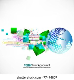 business vector background with globe