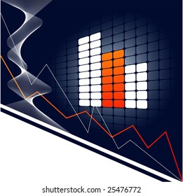 business vector background with stylish bar graphs