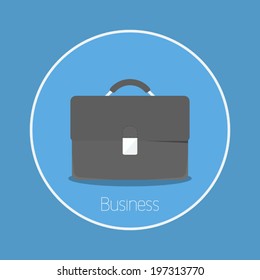 Business : Vector "business bag" icon flat design